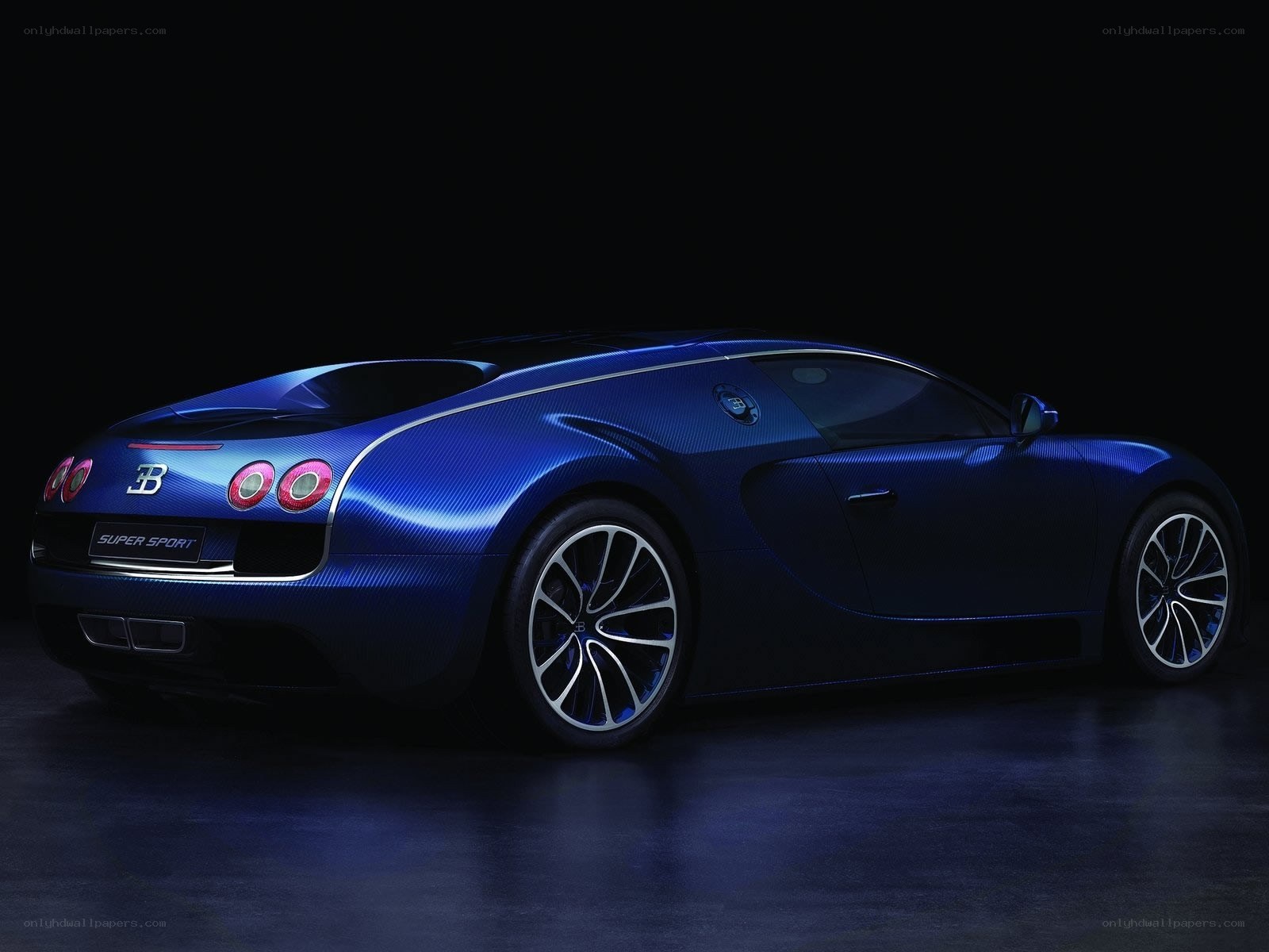 Blue Bugatti Super Sport