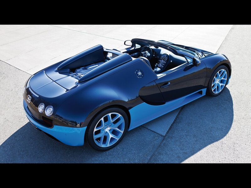 Blue Bugatti Veyron — Afternoon
