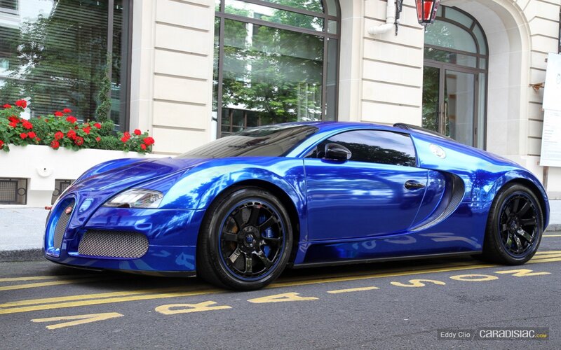 Blue Bugatti Veyron — Calm, Afternoon, Photograph