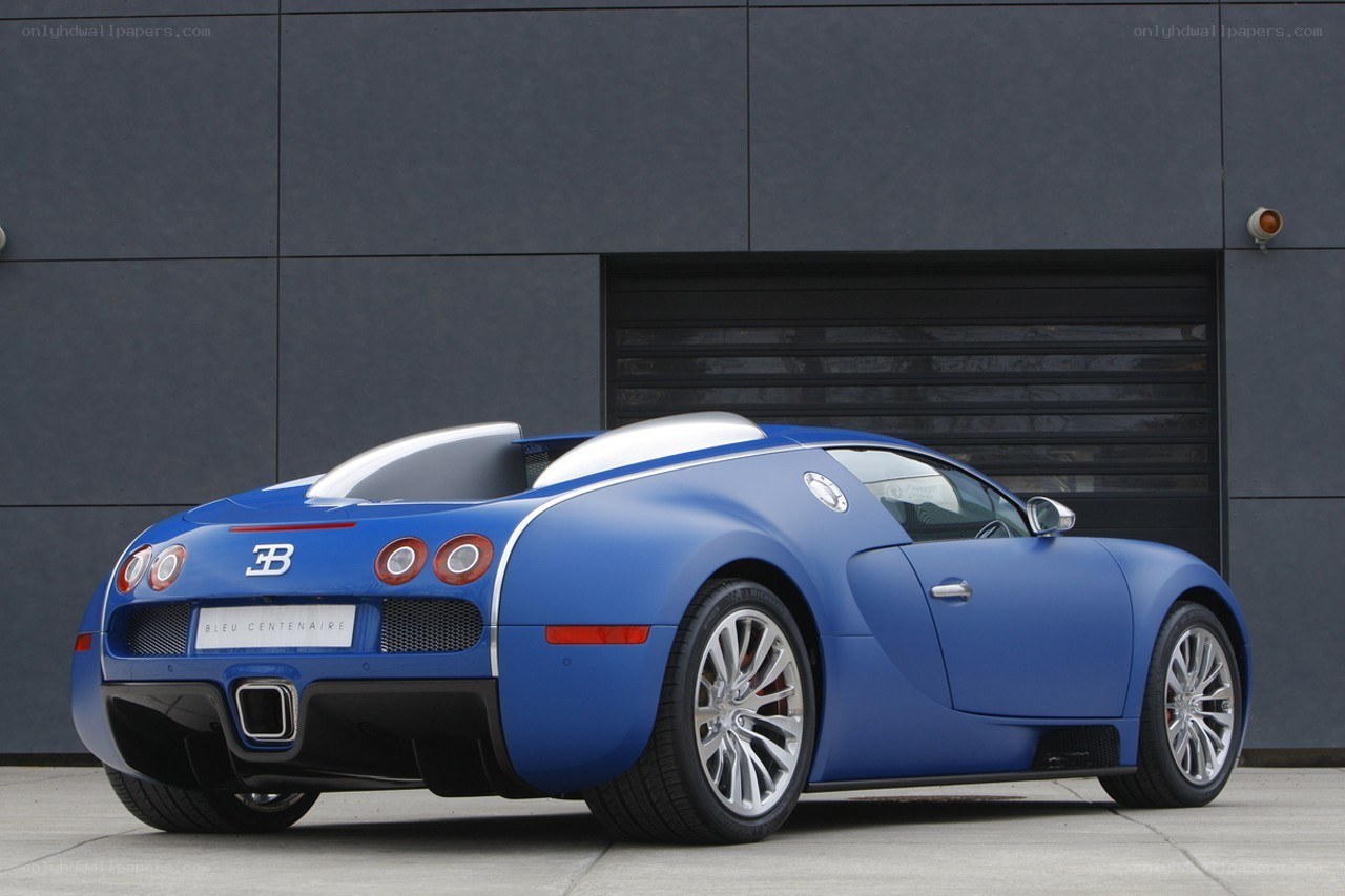 Blue Bugatti Veyron Centenaire