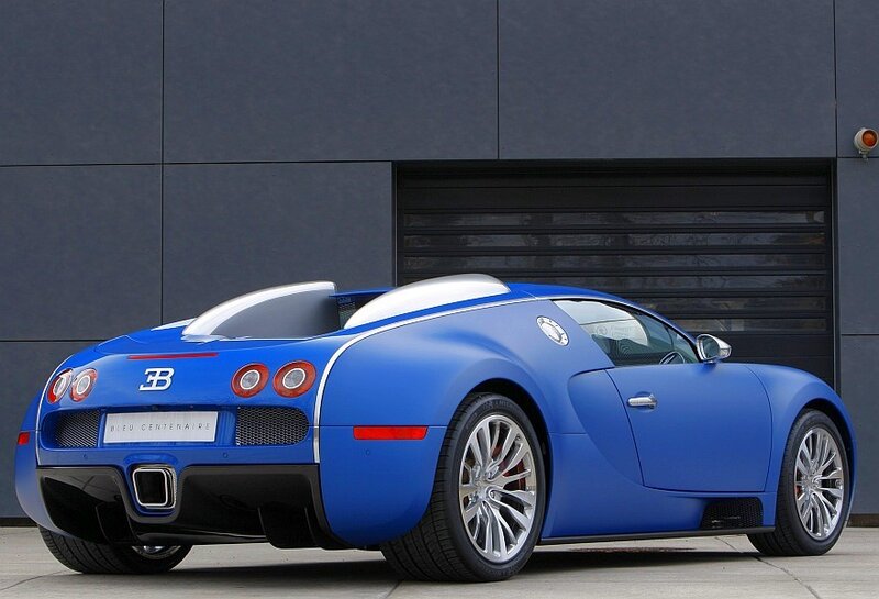 Blue Bugatti Veyron Centenaire