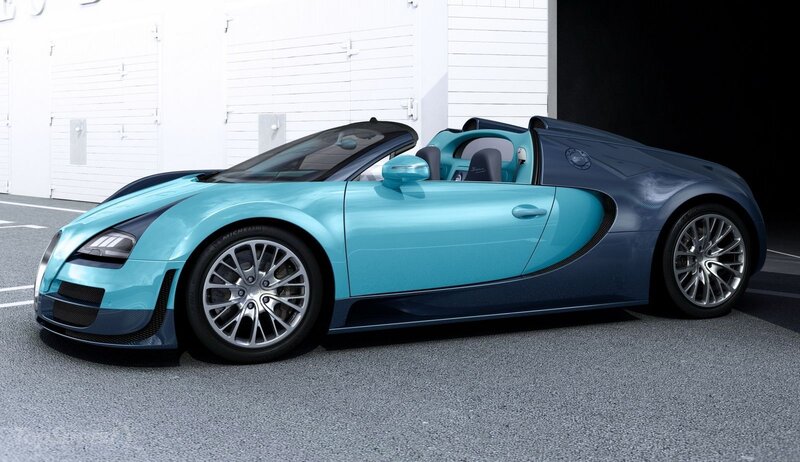 Blue Bugatti Veyron — Cyan