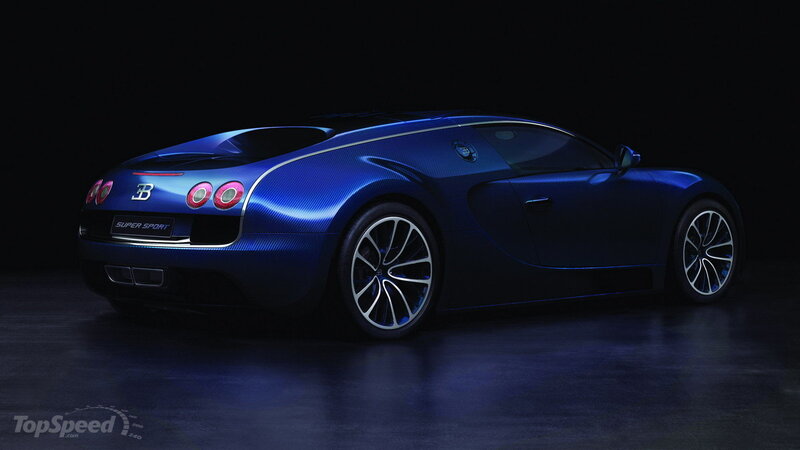 Blue Bugatti Veyron — Dramatic, Night, 3d Render