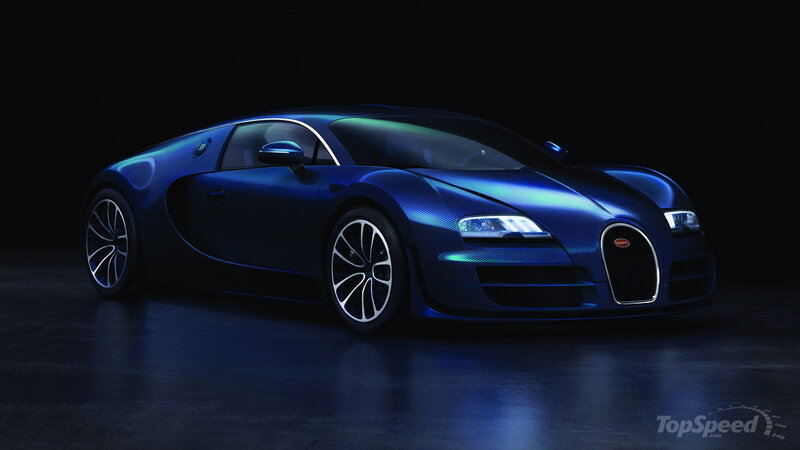 Blue Bugatti Veyron — Dramatic, Night