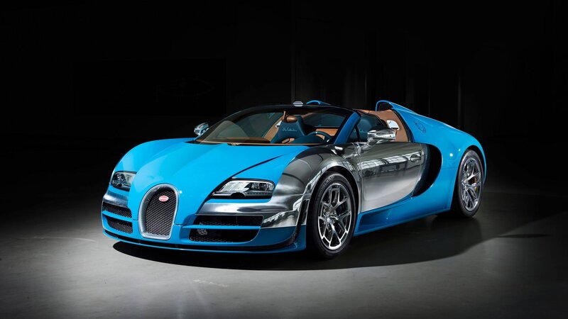 Blue Bugatti Veyron — Dramatic, Photograph, Car, Interior, Lights