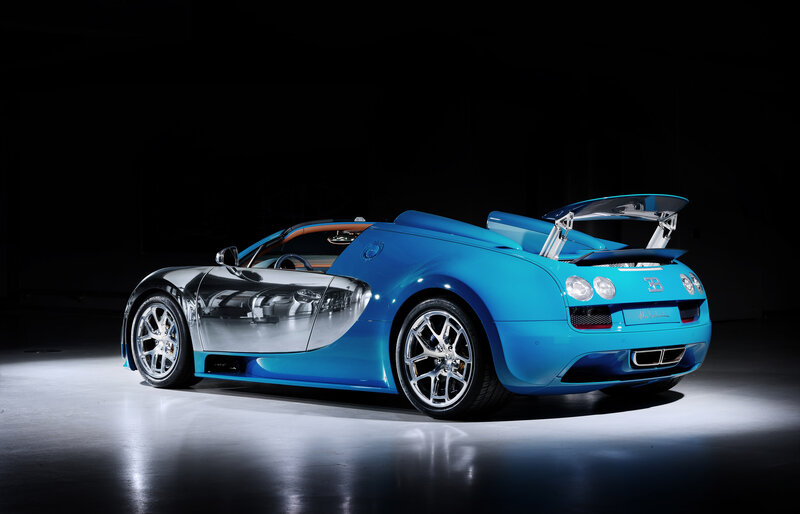 Blue Bugatti Veyron — Dramatic, Photograph, Car, Targa Top