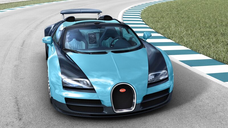 Blue Bugatti Veyron — Light Blue, Dynamic