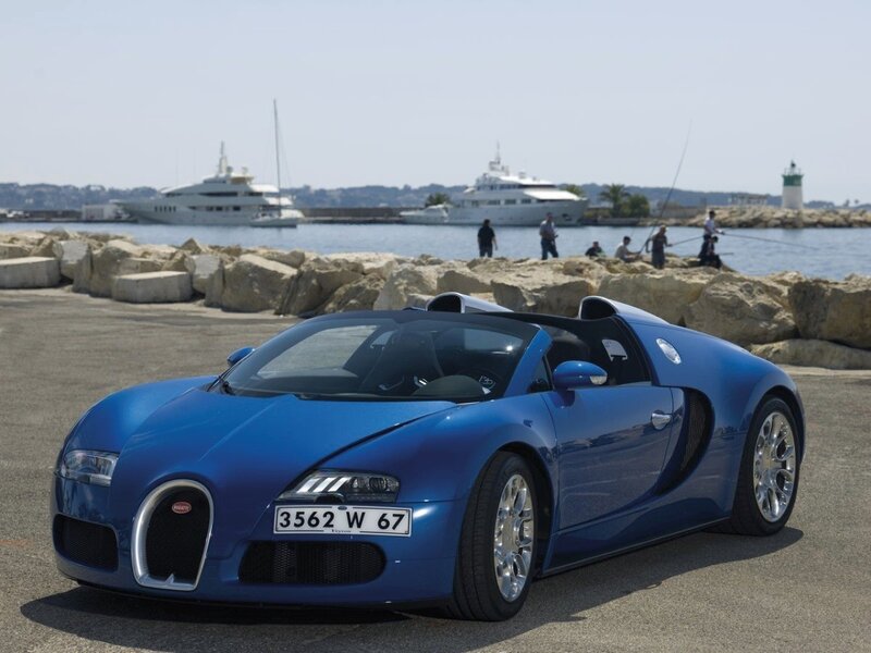 Blue Bugatti Veyron — Serene, Afternoon, Photograph