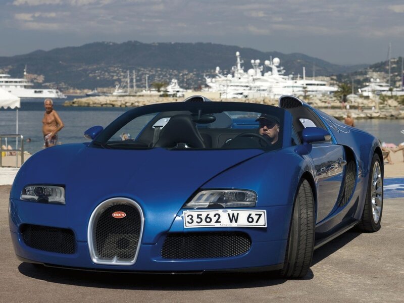 Blue Bugatti Veyron — Serene, Afternoon