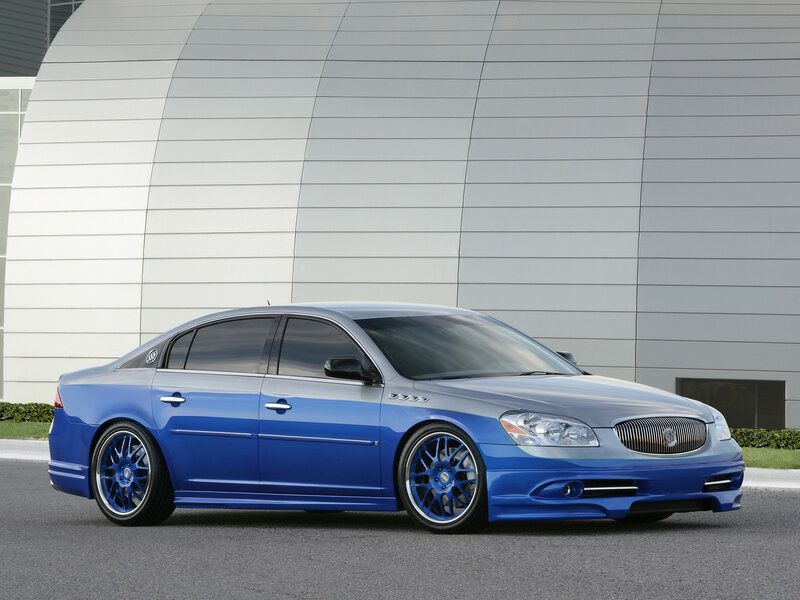 Blue Buick Lucerne sedan