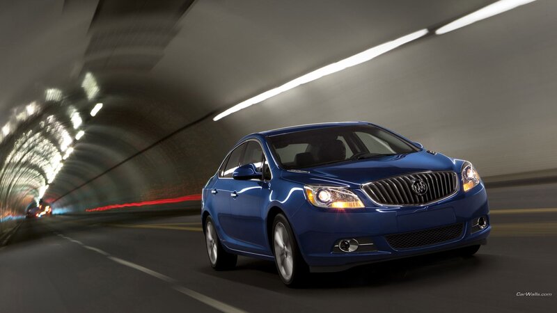Blue Buick Sedan — Dynamic, Night