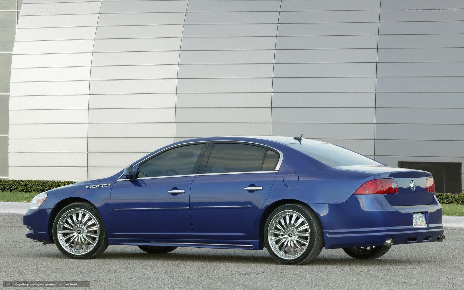 blue buick sedan side view