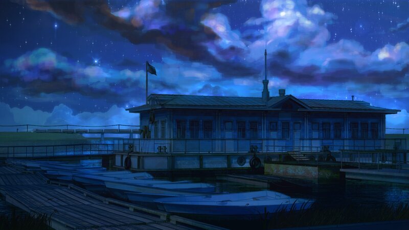 Blue Building at Dock