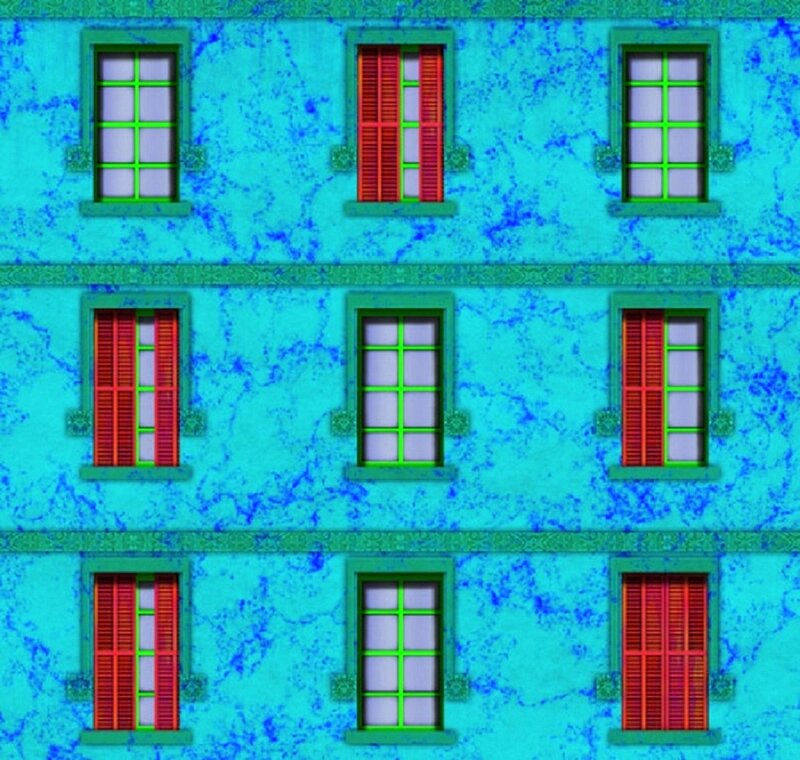 Blue Building Facade — Vibrant