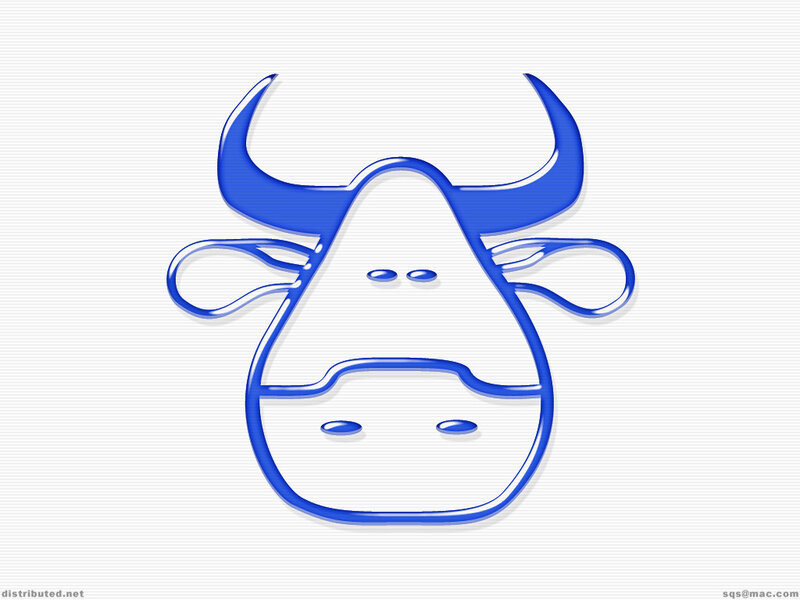 Blue Bull Head Outline