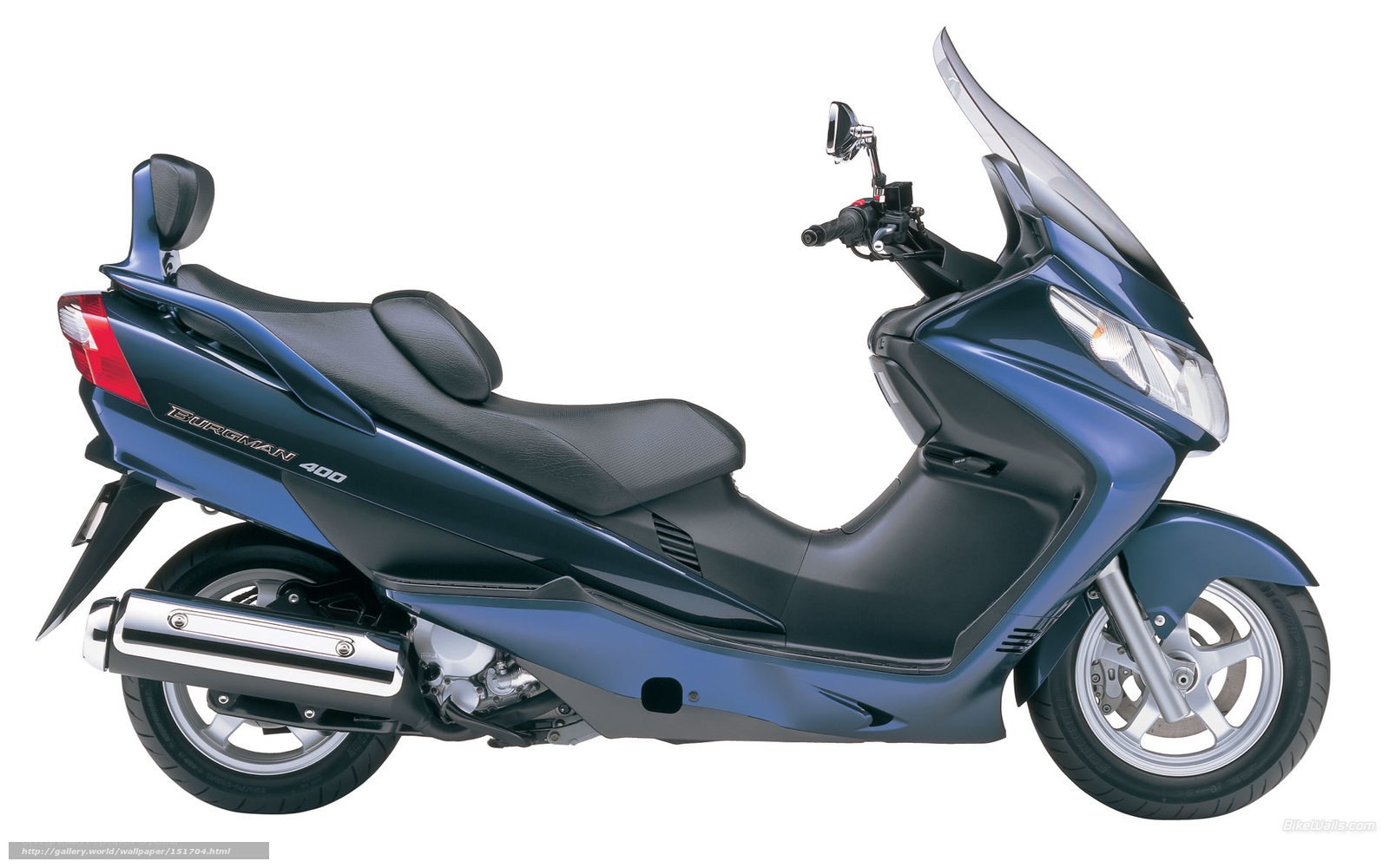 Blue Burgman 400 scooter