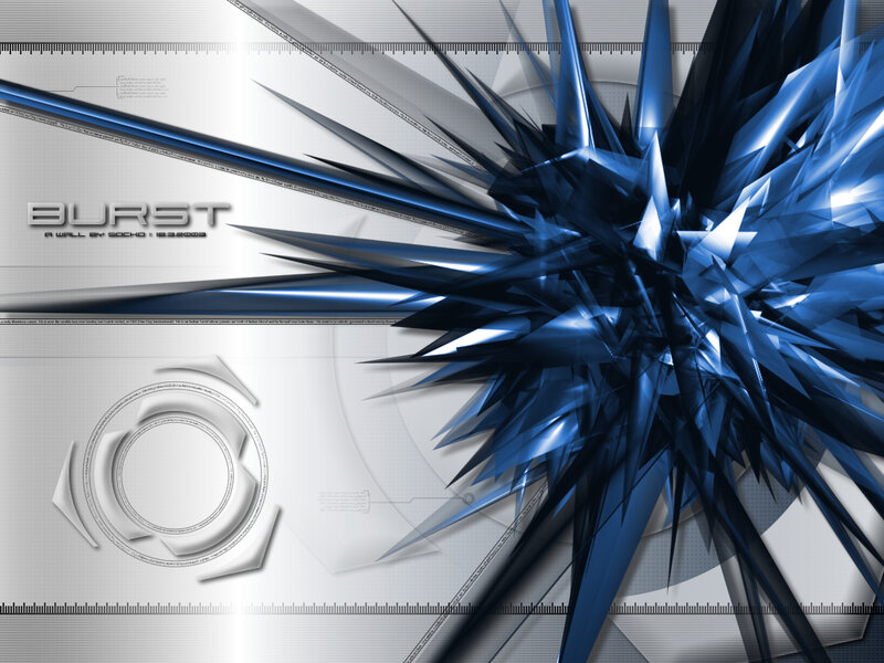 Blue burst abstract wallpaper