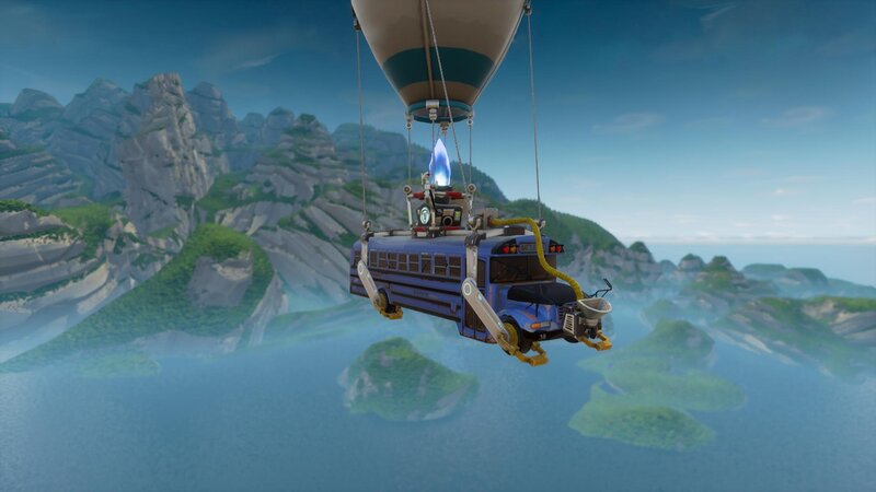 Blue Bus in Air — Serene