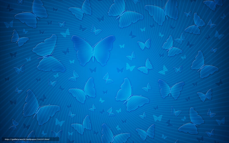 Blue butterflies on striped background