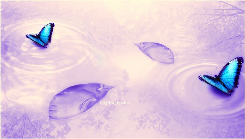 Blue Butterflies on Water