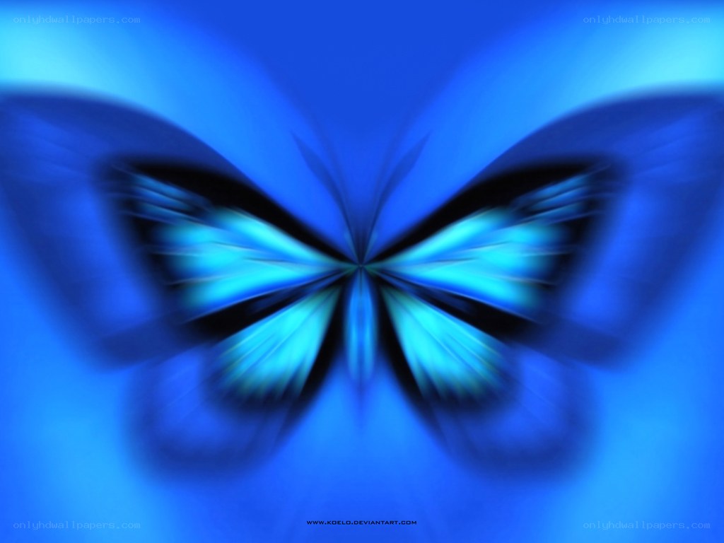 blue butterfly abstract art