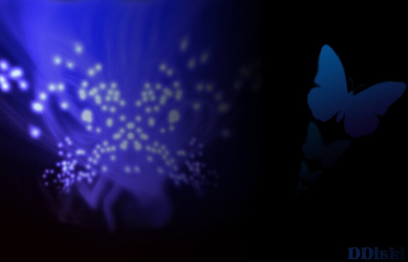 blue butterfly abstract background