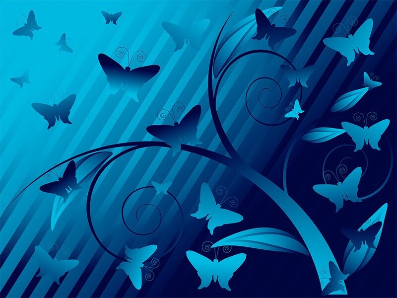 blue butterfly abstract design