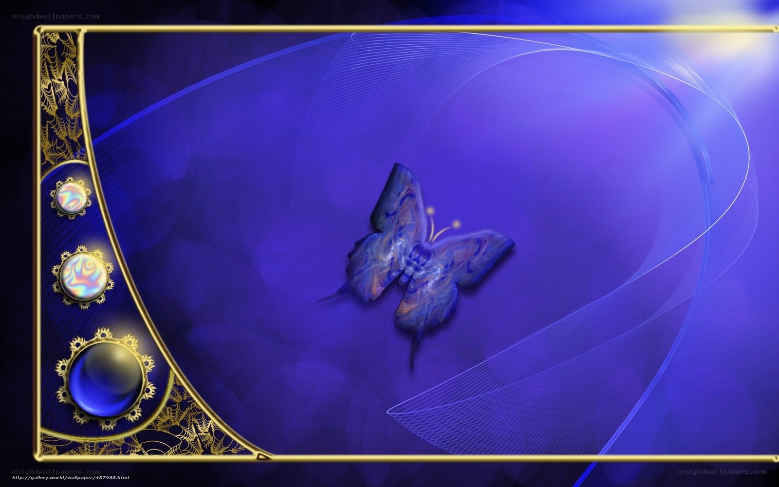Blue butterfly abstract design