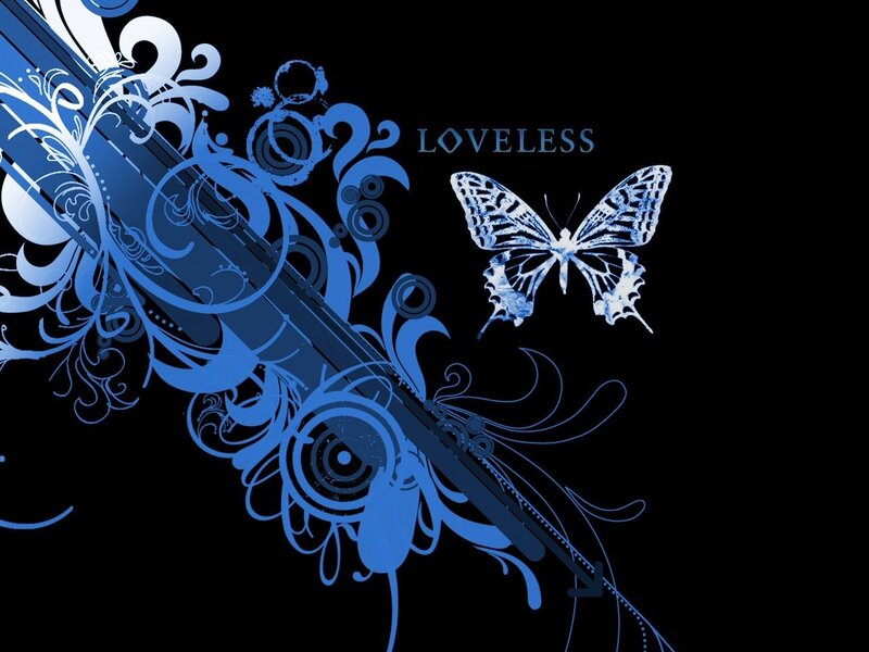 blue butterfly and guitar design