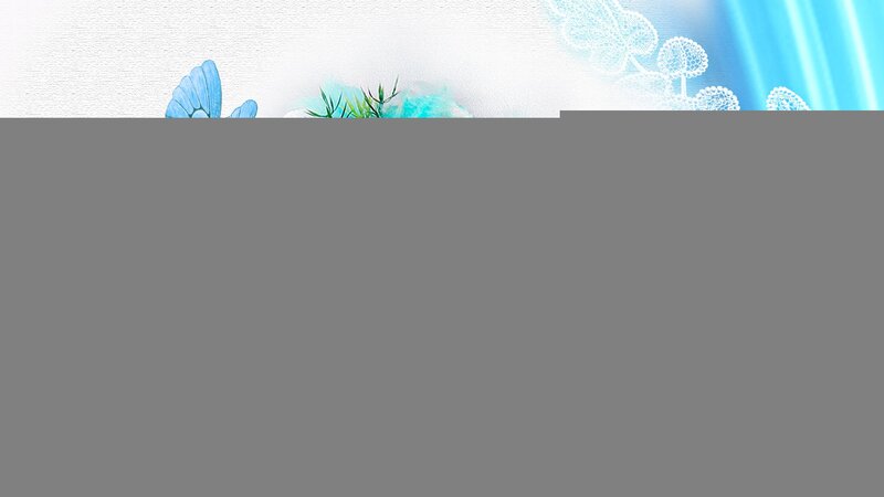 Blue Butterfly and Plants