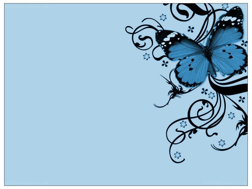blue butterfly design