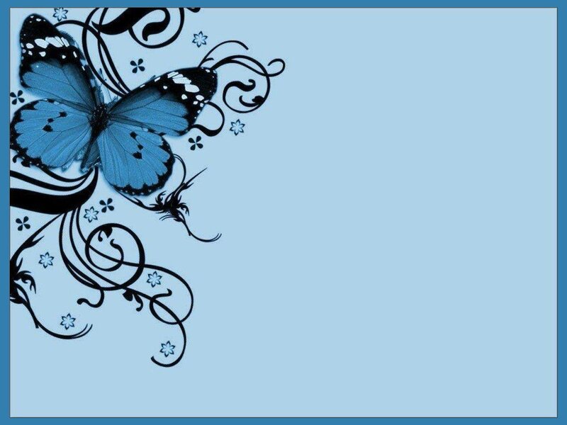 Blue Butterfly Design — Light Blue