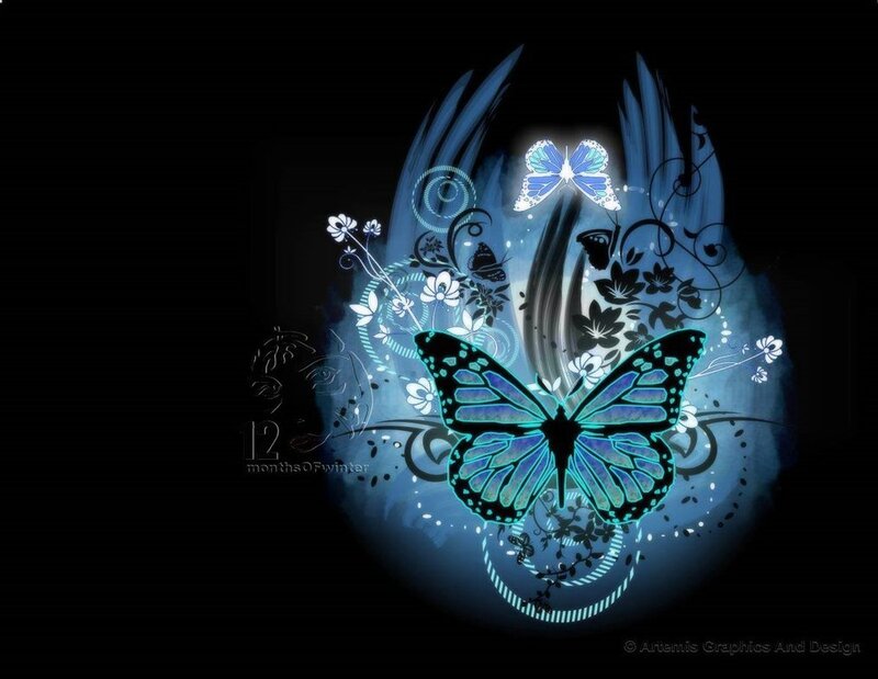 blue butterfly digital art