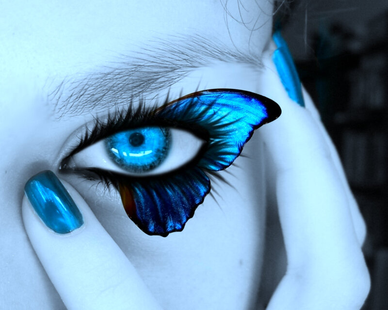 Blue Butterfly Eye — Dramatic