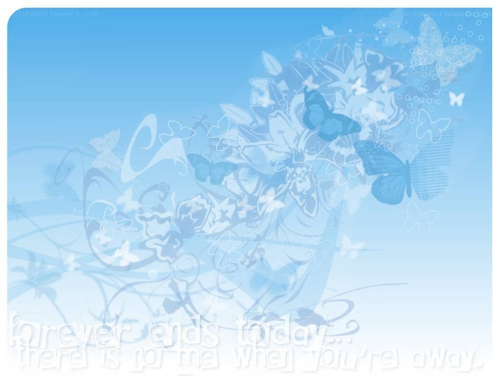 blue butterfly floral design