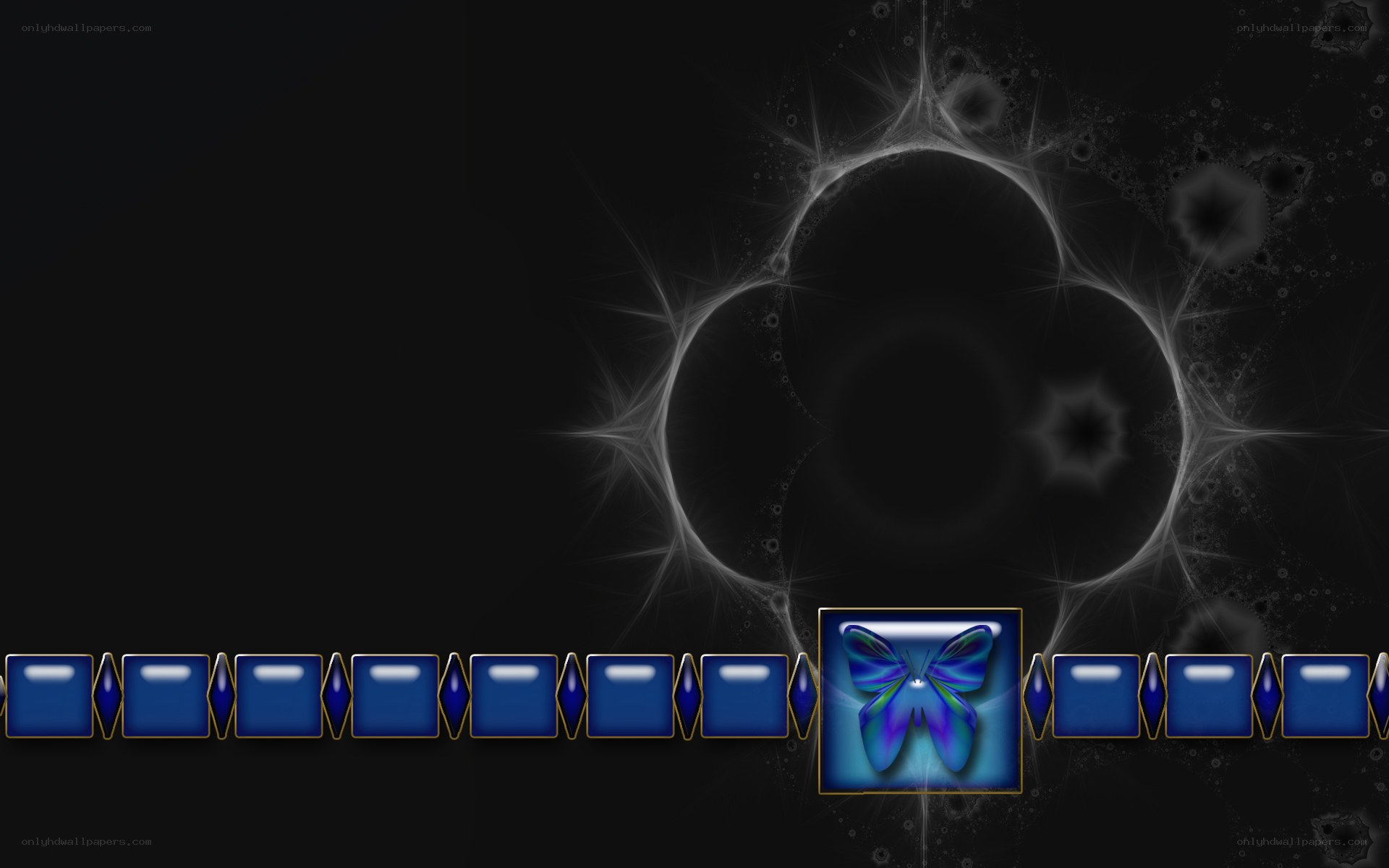 blue butterfly fractal design