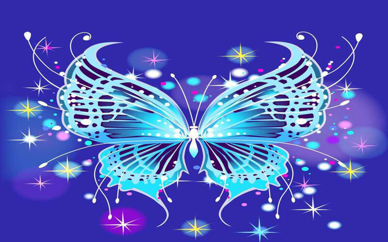 Blue Butterfly Illustration — Magical