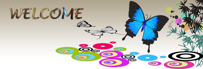 Blue Butterfly Illustration — Welcoming