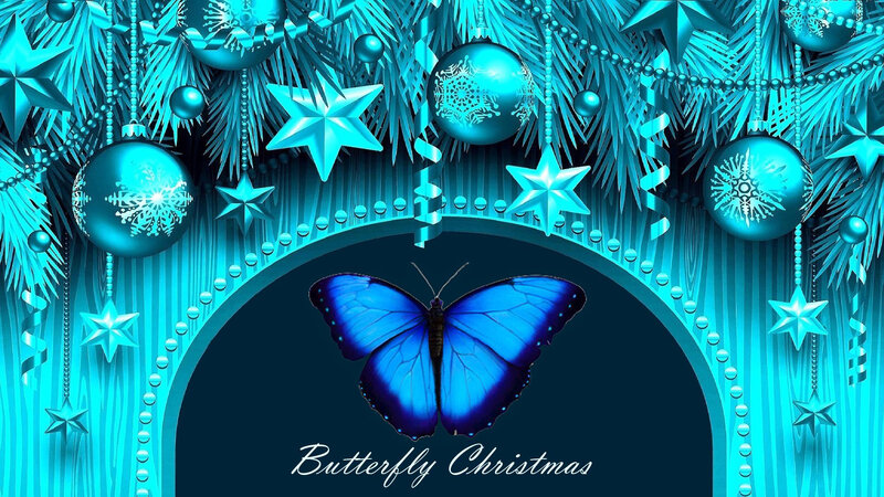 Blue Butterfly in Arch