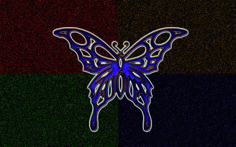 blue butterfly on textured background