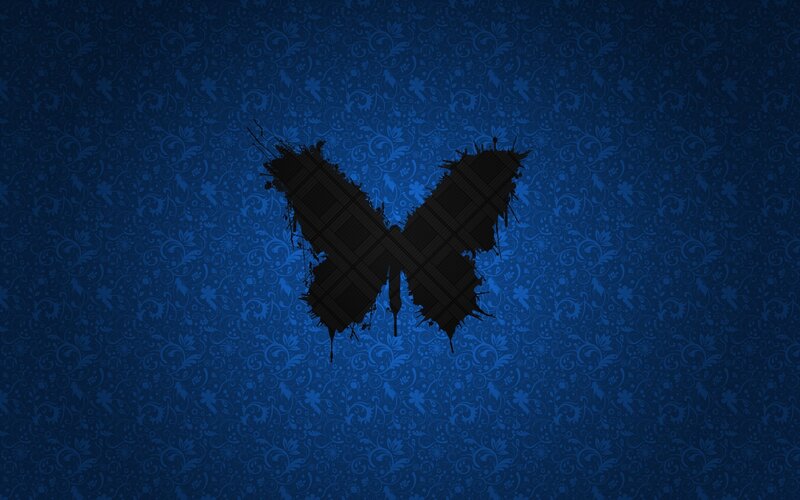 blue butterfly pattern