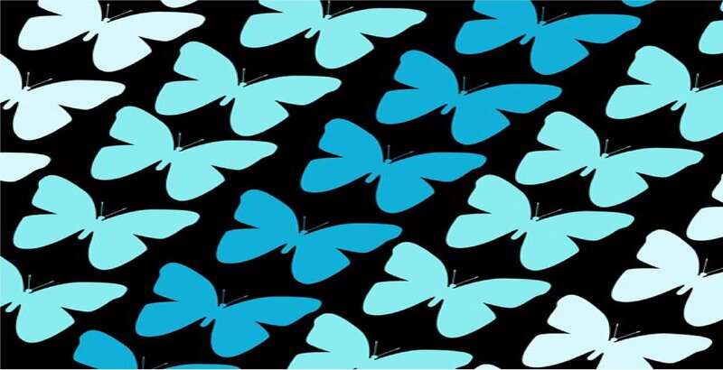 Blue Butterfly Pattern — Calm