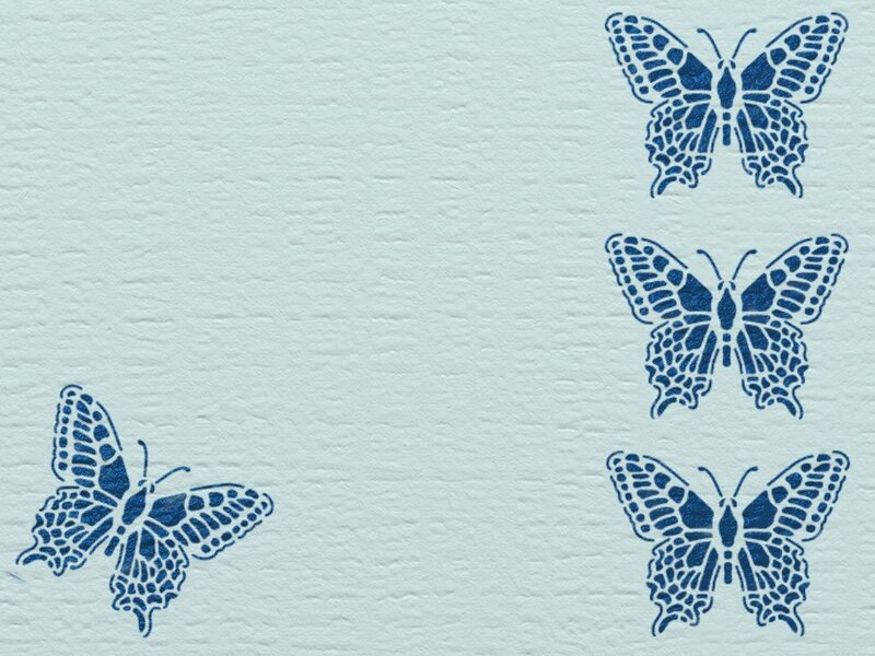blue butterfly pattern on paper