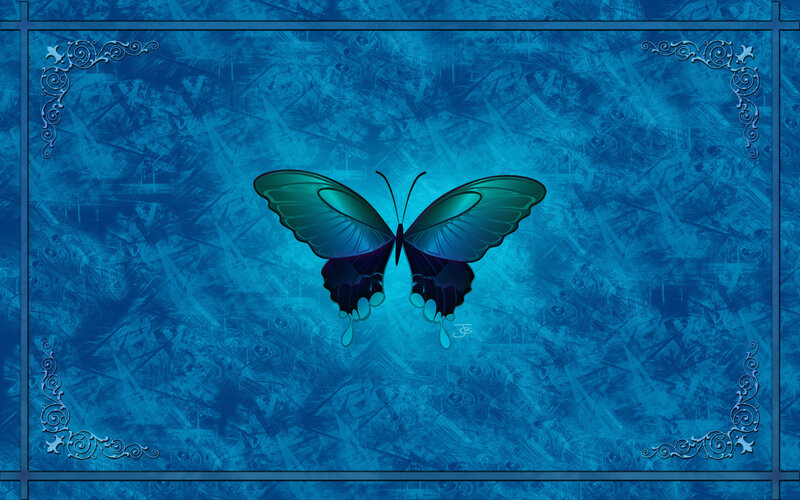 Blue Butterfly — Serene, Digital Art