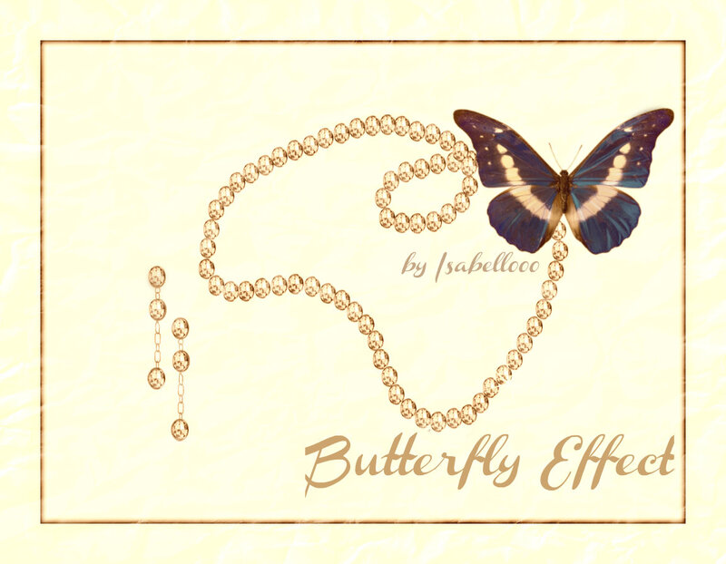 Blue Butterfly with Beads