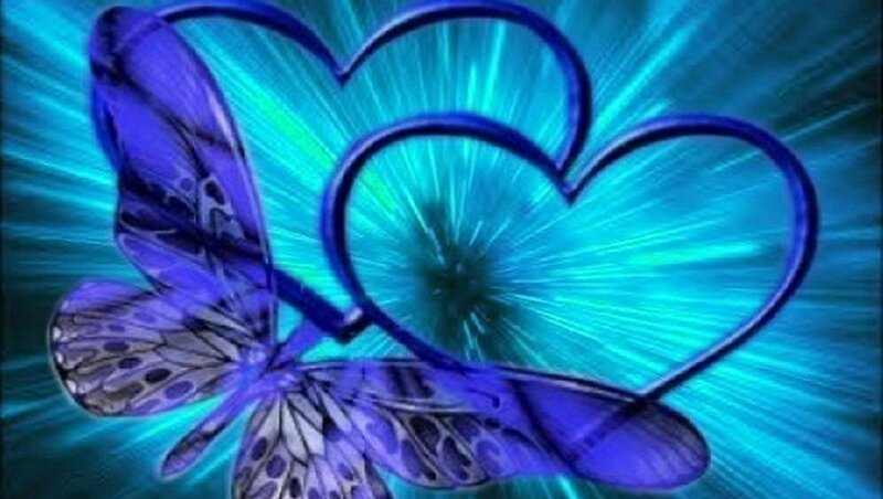 Blue Butterfly with Heart — Radiant
