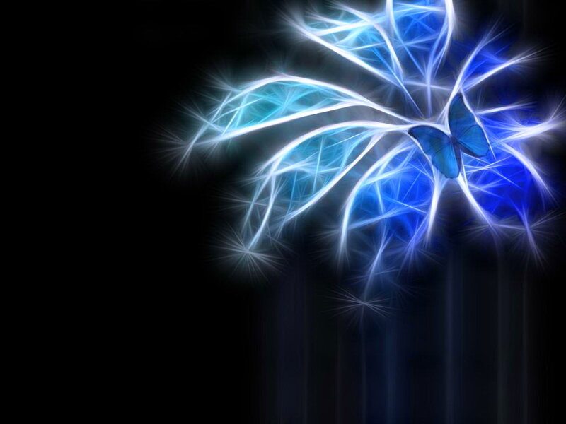 Blue Butterfly with Light Wings