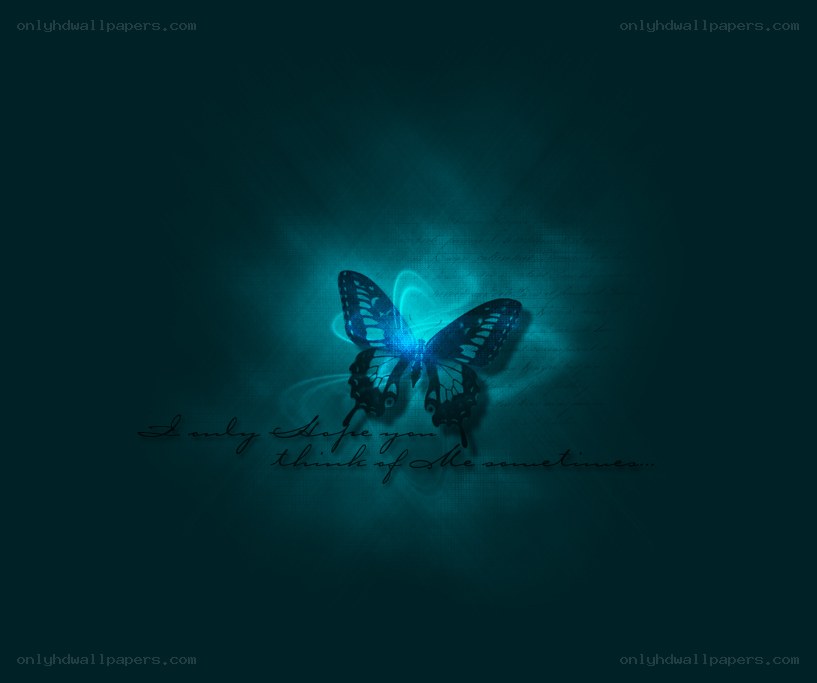 blue butterfly with quote