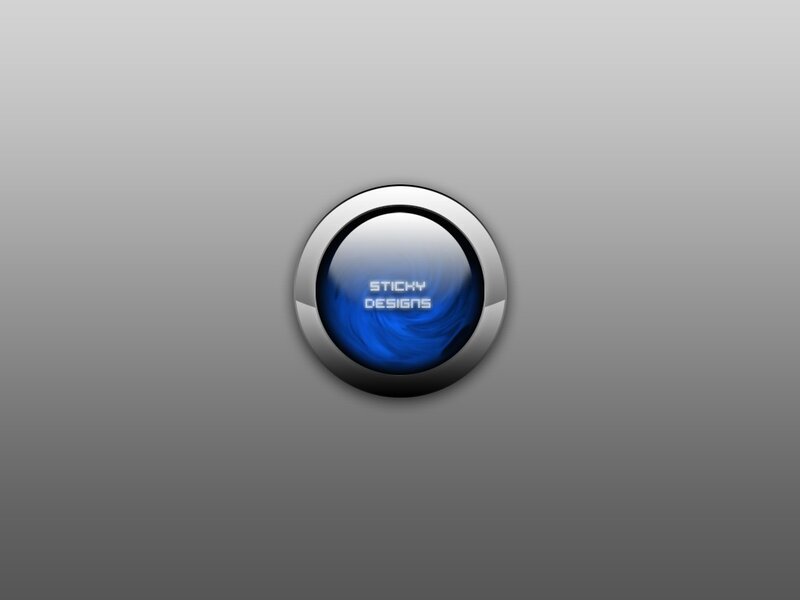 blue button with text