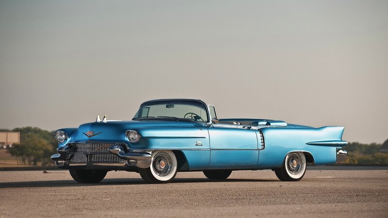 Blue Cadillac Convertible — Serene, Afternoon